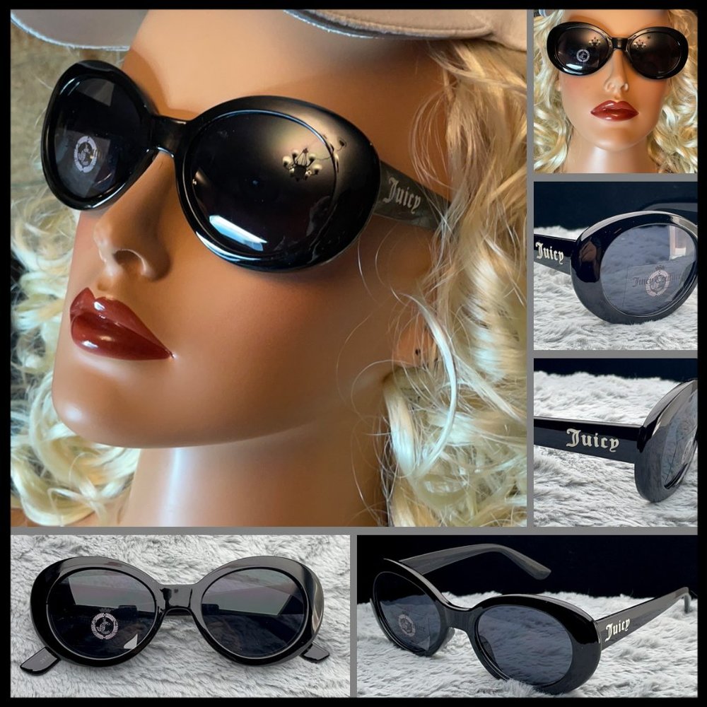 Juicy Couture Shiny Black Frame Smoke Lens NWT